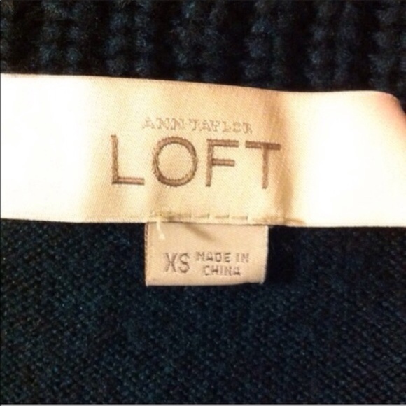 LOFT dark green slouch sweater XS - Picture 4 of 4